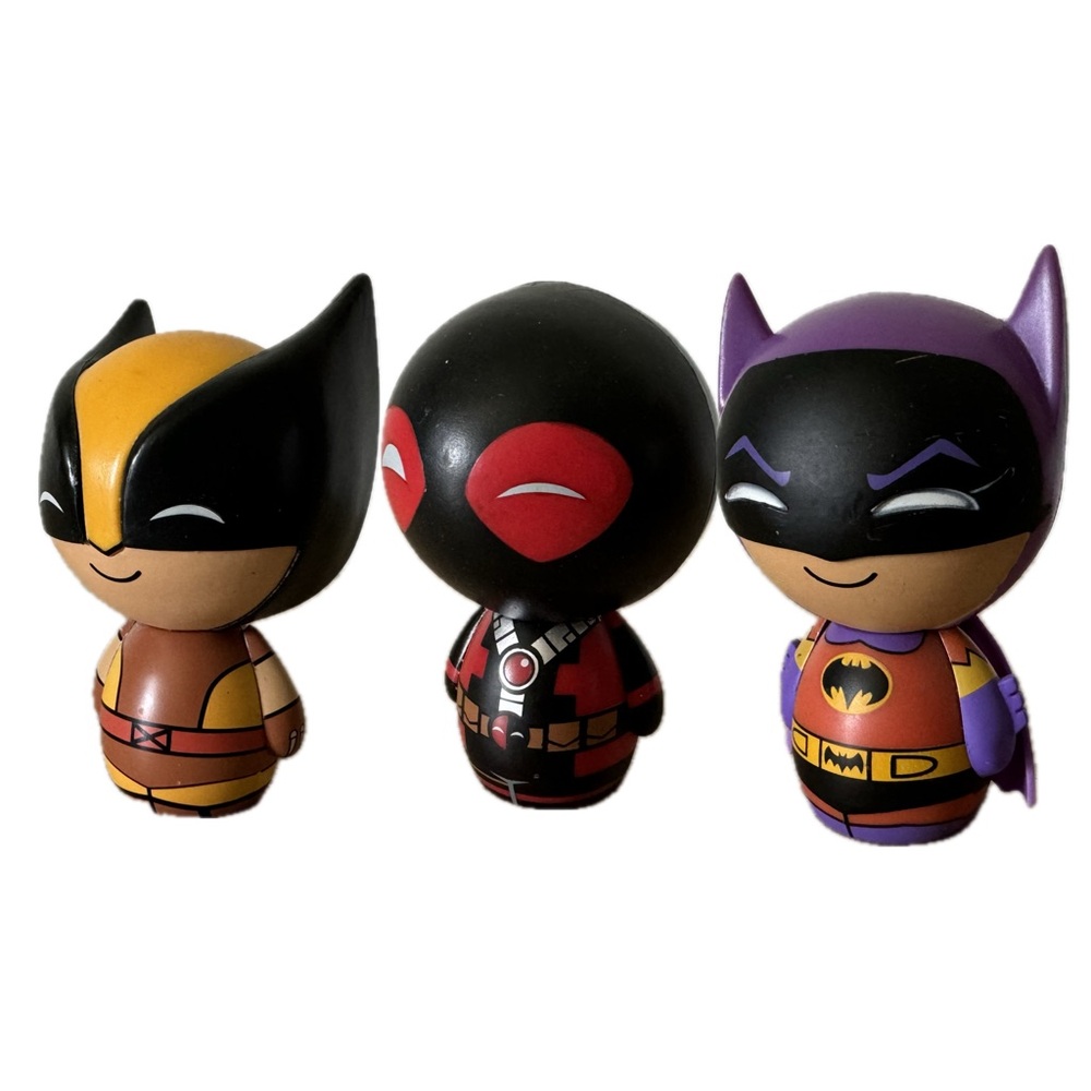 Funko Lot 3 Dorbs Wolverine Deadpool Batman OOB